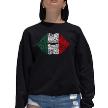 Load image into Gallery viewer, Latina Lips  - Women&#39;s Word Art Crewneck Sweatshirt