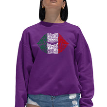 Load image into Gallery viewer, Latina Lips  - Women&#39;s Word Art Crewneck Sweatshirt