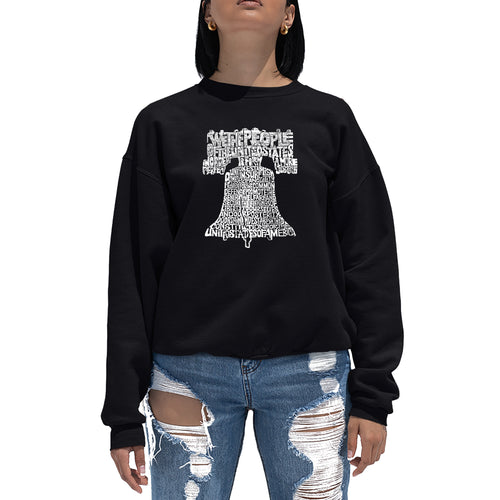 Liberty Bell -  Women's Word Art Crewneck Sweatshirt