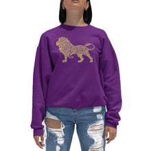 Load image into Gallery viewer, Lion - Women&#39;s Word Art Crewneck Sweatshirt