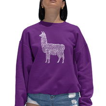 Load image into Gallery viewer, Llama Mama  - Women&#39;s Word Art Crewneck Sweatshirt