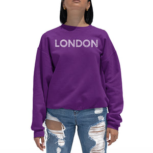 LONDON NEIGHBORHOODS - Women's Word Art Crewneck Sweatshirt