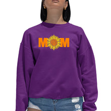 Load image into Gallery viewer, Mom Sunflower  - Women&#39;s Word Art Crewneck Sweatshirt