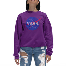Load image into Gallery viewer, NASA&#39;s Most Notable Missions -  Women&#39;s Word Art Crewneck Sweatshirt