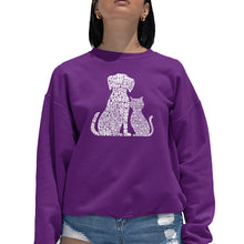 Load image into Gallery viewer, Dogs and Cats  - Women&#39;s Word Art Crewneck Sweatshirt