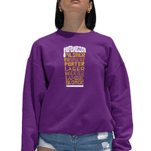 Load image into Gallery viewer, Styles of Beer  - Women&#39;s Word Art Crewneck Sweatshirt