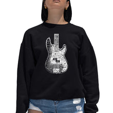 Load image into Gallery viewer, Bass Guitar  - Women&#39;s Word Art Crewneck Sweatshirt