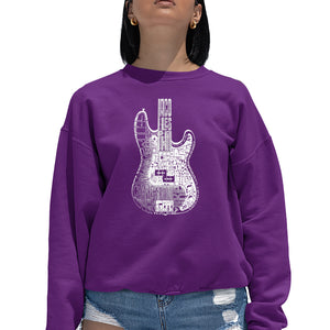 Bass Guitar  - Women's Word Art Crewneck Sweatshirt