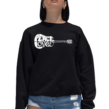 Load image into Gallery viewer, Peace Love Country  - Women&#39;s Word Art Crewneck Sweatshirt