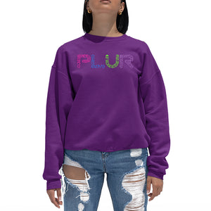 PLUR -  Women's Word Art Crewneck Sweatshirt