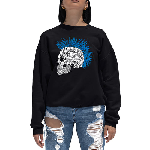 Punk Mohawk - Women's Word Art Crewneck Sweatshirt