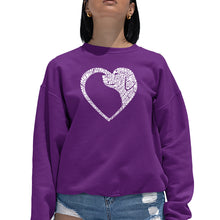 Load image into Gallery viewer, Dog Heart - Women&#39;s Word Art Crewneck Sweatshirt