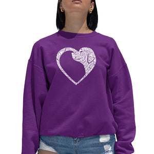 Dog Heart - Women's Word Art Crewneck Sweatshirt