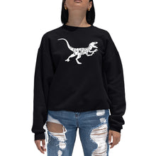 Load image into Gallery viewer, Velociraptor - Women&#39;s Word Art Crewneck Sweatshirt