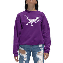 Load image into Gallery viewer, Velociraptor - Women&#39;s Word Art Crewneck Sweatshirt