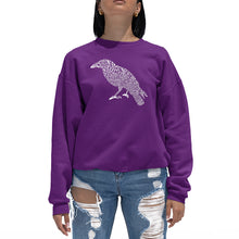 Load image into Gallery viewer, Edgar Allen Poe&#39;s The Raven -  Women&#39;s Word Art Crewneck Sweatshirt