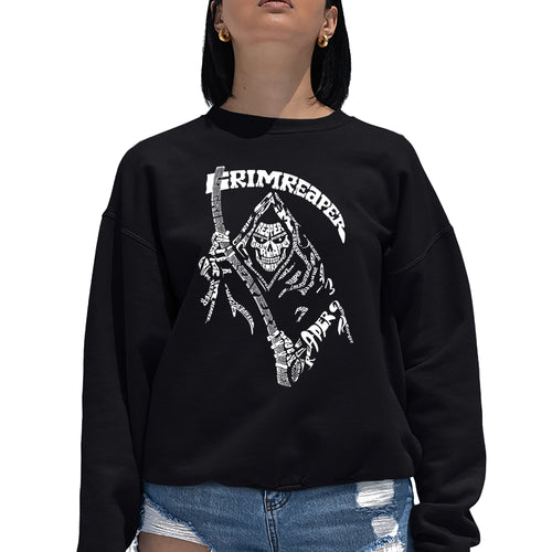 Grim Reaper  - Women's Word Art Crewneck Sweatshirt