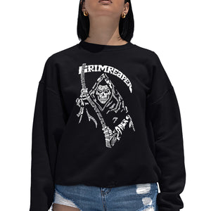 Grim Reaper  - Women's Word Art Crewneck Sweatshirt