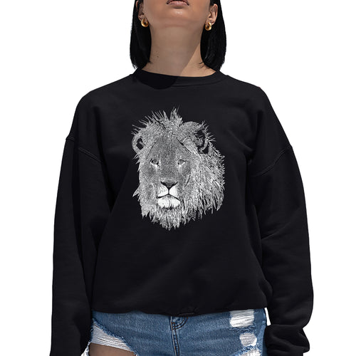Lion  - Women's Word Art Crewneck Sweatshirt