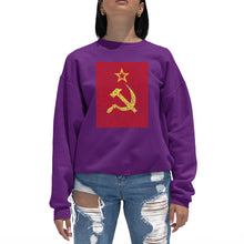 Load image into Gallery viewer, Lyrics to the Soviet National Anthem - Women&#39;s Word Art Crewneck Sweatshirt