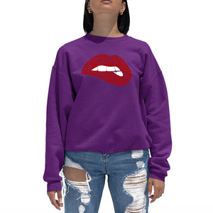 Savage Lips - Women's Word Art Crewneck Sweatshirt