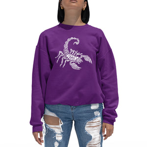 Types of Scorpions -  Women's Word Art Crewneck Sweatshirt