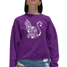 Load image into Gallery viewer, Cat Claws - Women&#39;s Word Art Crewneck Sweatshirt