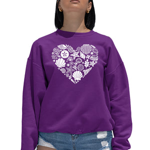 Sea Shells - Women's Word Art Crewneck Sweatshirt