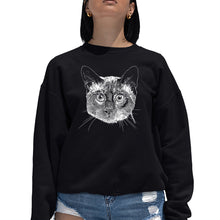 Load image into Gallery viewer, Siamese Cat  - Women&#39;s Word Art Crewneck Sweatshirt