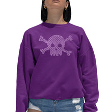 Load image into Gallery viewer, XOXO Skull  - Women&#39;s Word Art Crewneck Sweatshirt