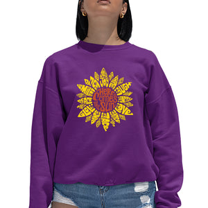 Sunflower  - Women's Word Art Crewneck Sweatshirt