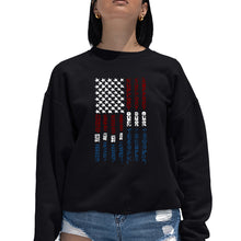 Load image into Gallery viewer, Support our Troops  - Women&#39;s Word Art Crewneck Sweatshirt