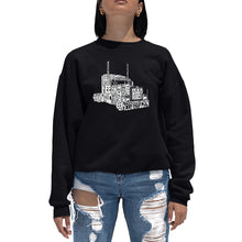 Load image into Gallery viewer, KEEP ON TRUCKIN&#39; - Women&#39;s Word Art Crewneck Sweatshirt