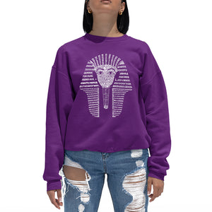 KING TUT - Women's Word Art Crewneck Sweatshirt