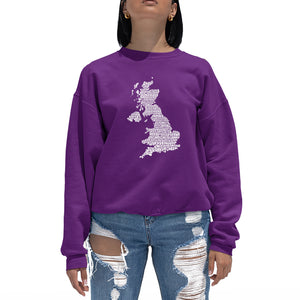 GOD SAVE THE QUEEN - Women's Word Art Crewneck Sweatshirt