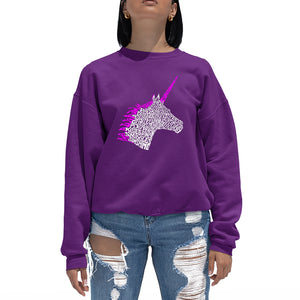 Unicorn - Women's Word Art Crewneck Sweatshirt
