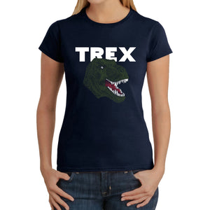 T-Rex Head  - Women's Word Art T-Shirt