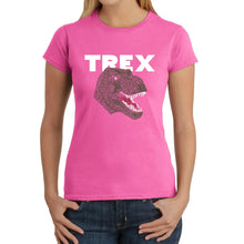 Load image into Gallery viewer, T-Rex Head  - Women&#39;s Word Art T-Shirt