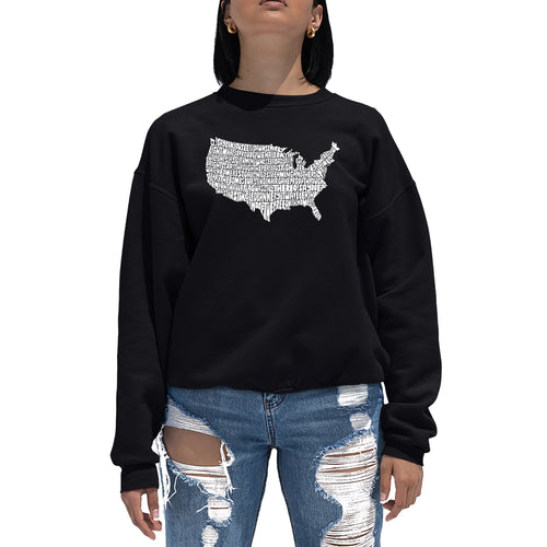 THE STAR SPANGLED BANNER - Women's Word Art Crewneck Sweatshirt