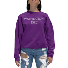Load image into Gallery viewer, WASHINGTON DC NEIGHBORHOODS - Women&#39;s Word Art Crewneck Sweatshirt