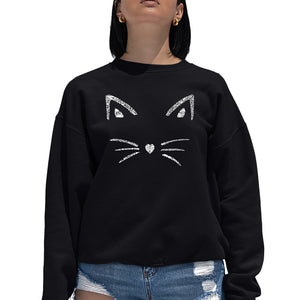 Whiskers  - Women's Word Art Crewneck Sweatshirt