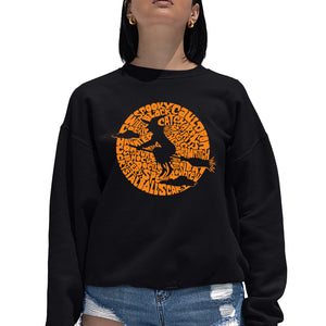 Spooky Witch  - Women's Word Art Crewneck Sweatshirt