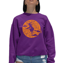 Load image into Gallery viewer, Spooky Witch  - Women&#39;s Word Art Crewneck Sweatshirt