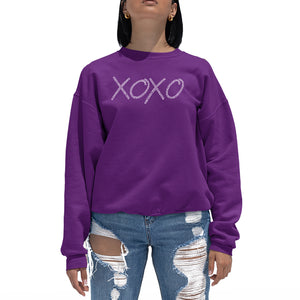 XOXO - Women's Word Art Crewneck Sweatshirt