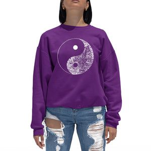 YIN YANG - Women's Word Art Crewneck Sweatshirt