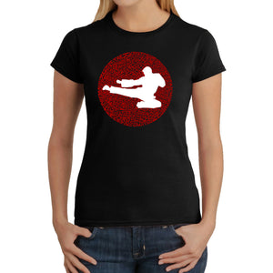 Types of Martial Arts - Women's Word Art T-Shirt