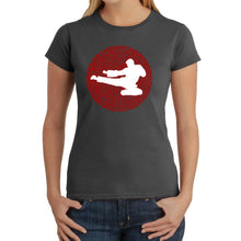 Load image into Gallery viewer, Types of Martial Arts - Women&#39;s Word Art T-Shirt