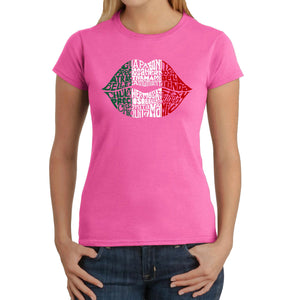 Latina Lips  - Women's Word Art T-Shirt