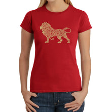Load image into Gallery viewer, Lion - Women&#39;s Word Art T-Shirt