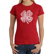 Load image into Gallery viewer, Feeling Lucky - Women&#39;s Word Art T-Shirt
